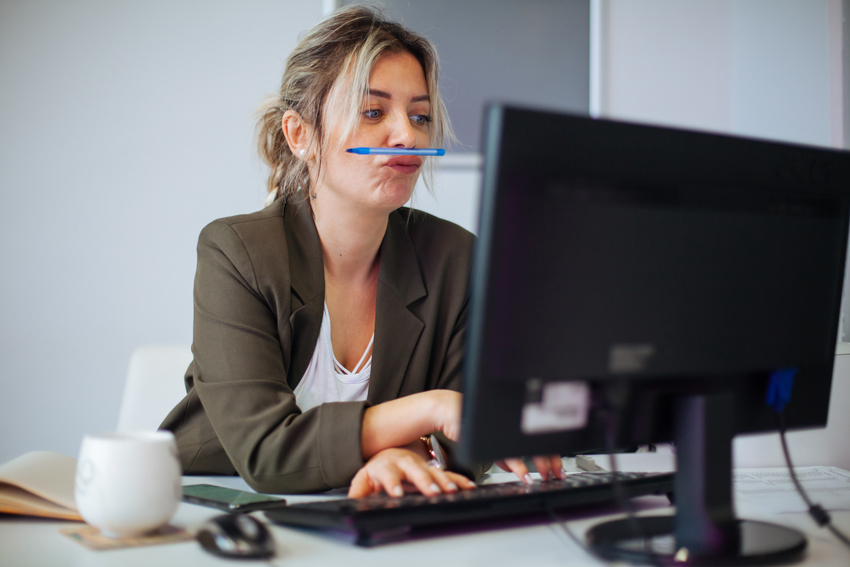 Unkonzentriert im Büro