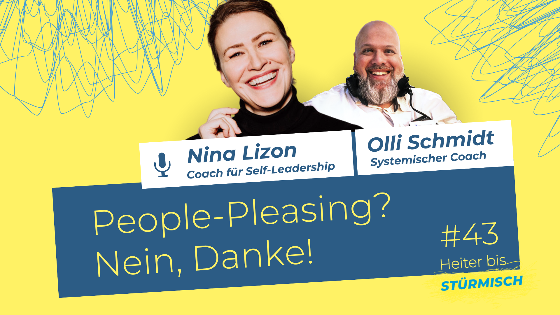 zu sehen sind Coachin Nina Lizon und Podcast Host Oliver Schmidt