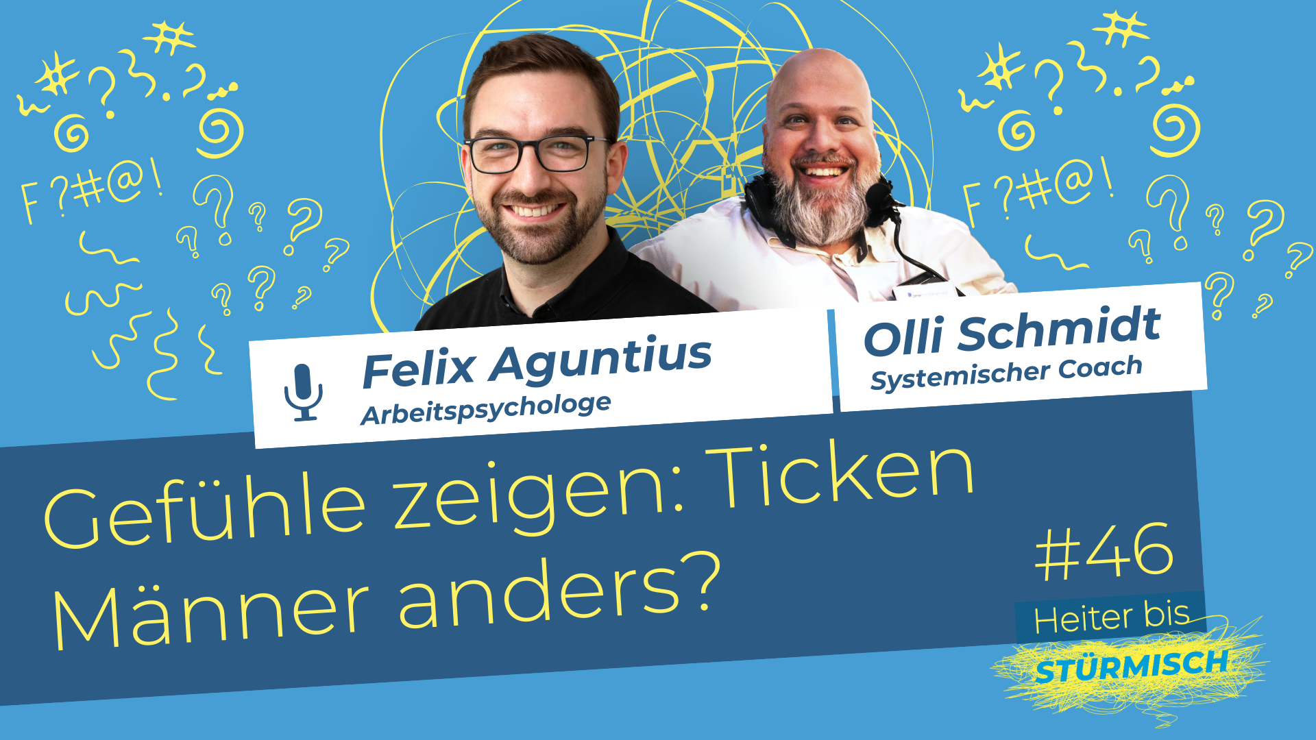 zu sehen sind Arbeitspsychologe Felix Aguntius und Blog-Host Oliver Schmidt