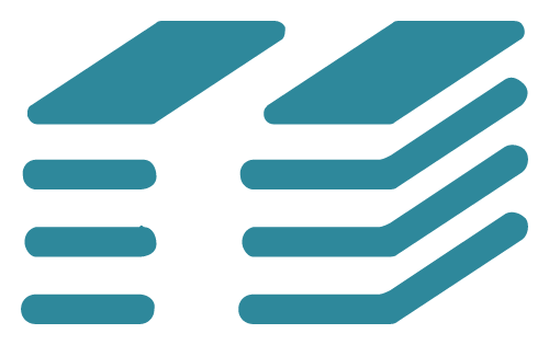 Icon mit zwei Personen und Tisch als Zeichen für Behörde