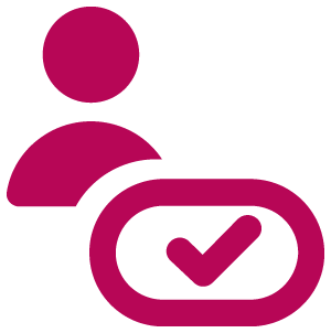 Icon mit Mensch und einer Glühbrine als Zeichen der Erleuchtung
